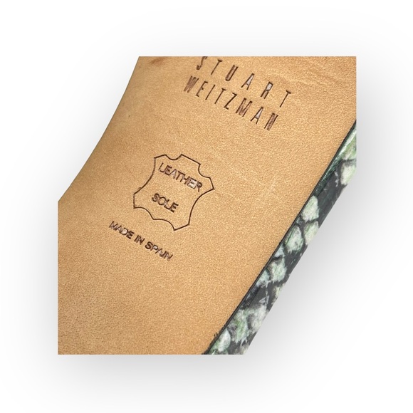 Stuart Weitzman 𒀭Pretty Python Platform Heel Sandal 𒀭Color Patent Leather 𒀭9B - Picture 15 of 17